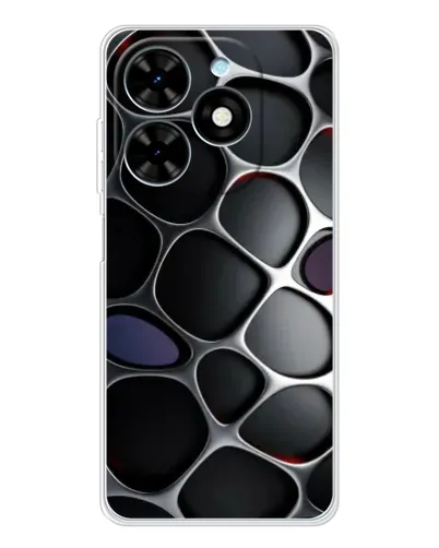 Чехол для TECNO Spark Go 2025 с картинкой «Объемная темная решетка»