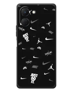 Чехол для TECNO Spark Go 3 с картинкой «Nike Black Pattern» Чехол для TECNO Spark Go 3 с картинкой «Nike Black Pattern»