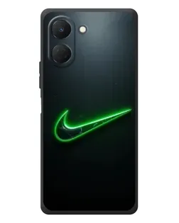 Чехол для TECNO Spark Go 3 с картинкой «Неоновый контур Nike»