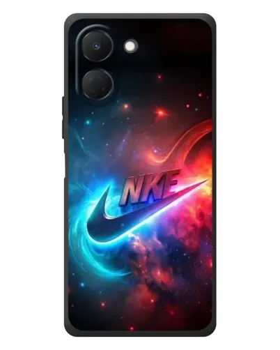 Чехол для TECNO Spark Go 3 с картинкой «Огненный логотип Nike»