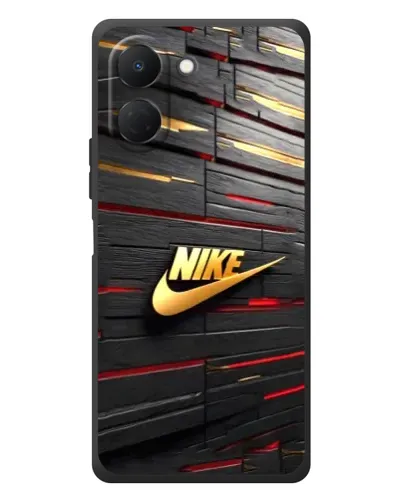 Чехол для TECNO Spark Go 3 с картинкой «Золотой Nike на металле»