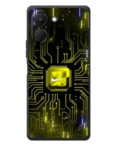 Чехол для TECNO Spark Go 3 с картинкой «Nike — золотая искра»