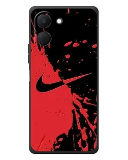 Чехол для TECNO Spark Go 3 с картинкой «Красные брызги Nike» Чехол для TECNO Spark Go 3 с картинкой «Красные брызги Nike»