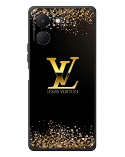 Чехол для TECNO Spark Go 3 с картинкой «LV — золотые искры»