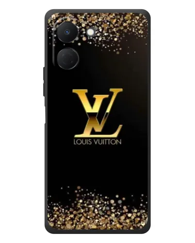 Чехол для TECNO Spark Go 3 с картинкой «LV — золотые искры»