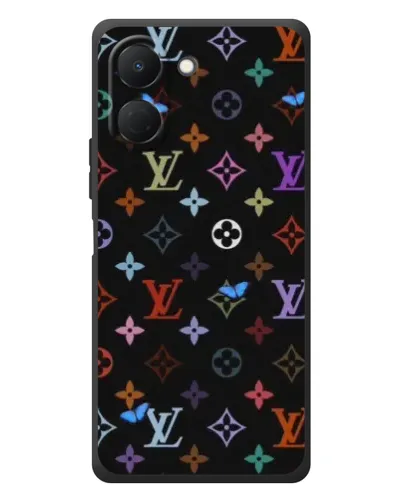 Чехол для TECNO Spark Go 3 с картинкой «Цветная монограмма LV»