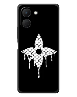 Чехол для TECNO Spark Go 3 с картинкой «Цветочная монограмма»