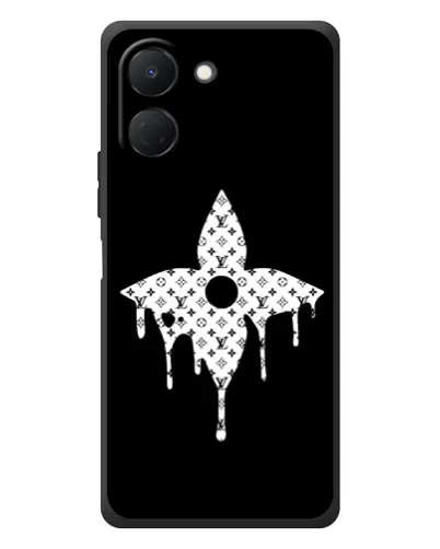 Чехол для TECNO Spark Go 3 с картинкой «Цветочная монограмма»