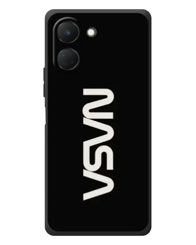 Чехол для TECNO Spark Go 3 с картинкой «NASA — вертикальный логотип»