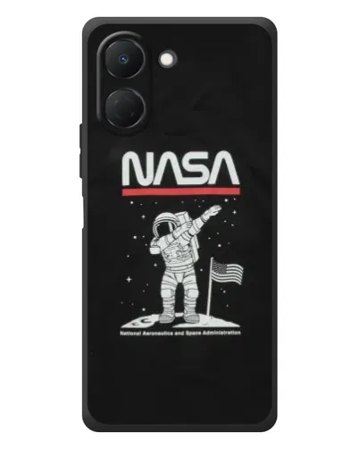 Чехол для TECNO Spark Go 3 с картинкой «NASA — шагаем по Луне»