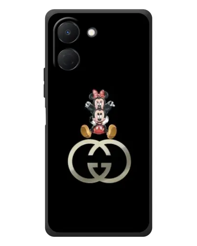 Чехол для TECNO Spark Go 3 с картинкой «Минни Маус на лого»