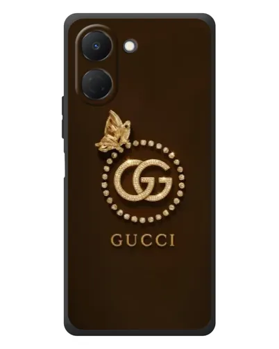 Чехол для TECNO Spark Go 3 с картинкой «Gucci — золотая бабочка»