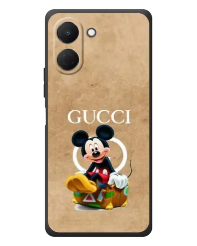 Чехол для TECNO Spark Go 3 с картинкой «Микки Маус Gucci — крафт»