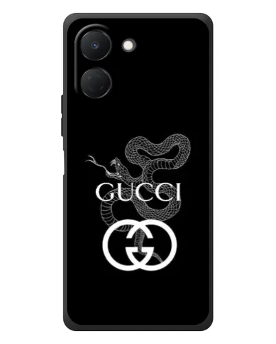 Чехол для TECNO Spark Go 3 с картинкой «Gucci — серебряная змея»