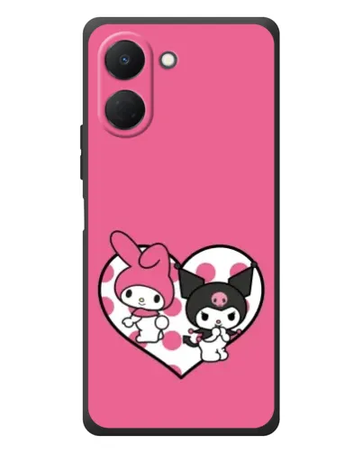 Чехол для TECNO Spark Go 3 с картинкой «Kuromi и My Melody» Чехол для TECNO Spark Go 3 с картинкой «Kuromi и My Melody»
