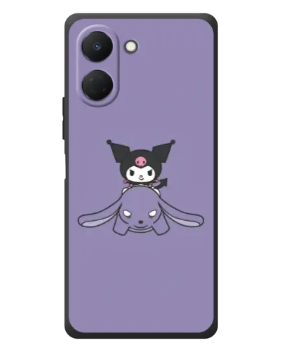 Чехол для TECNO Spark Go 3 с картинкой «Kuromi на лиловом фоне» Чехол для TECNO Spark Go 3 с картинкой «Kuromi на лиловом фоне»