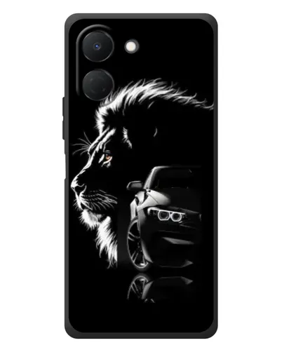 Чехол для TECNO Spark Go 3 с картинкой «BMW и лев» Чехол для TECNO Spark Go 3 с картинкой «BMW и лев»