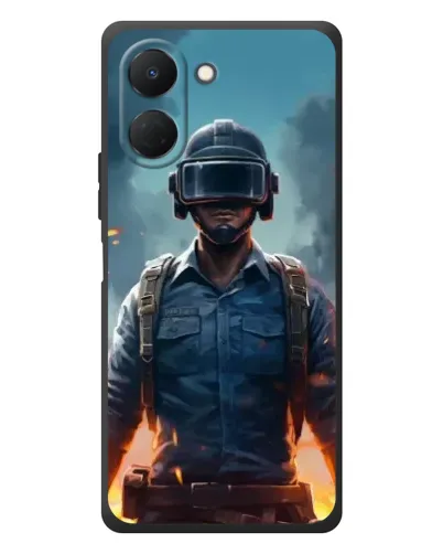 Чехол для TECNO Spark Go 3 с картинкой «PUBG — реалистичный герой»