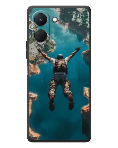 Чехол для TECNO Spark Go 3 с картинкой «PUBG — свободное падение»