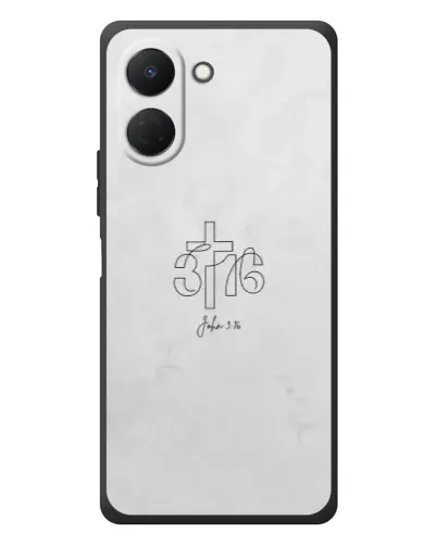 Чехол для TECNO Spark Go 3 с картинкой «Иоанна 3:16 Крест»