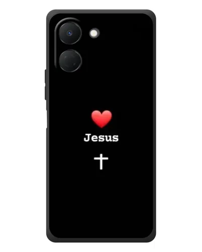 Чехол для TECNO Spark Go 3 с картинкой «Сердце - Jesus»