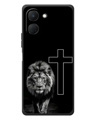 Чехол для TECNO Spark Go 3 с картинкой «Лев и Крест»