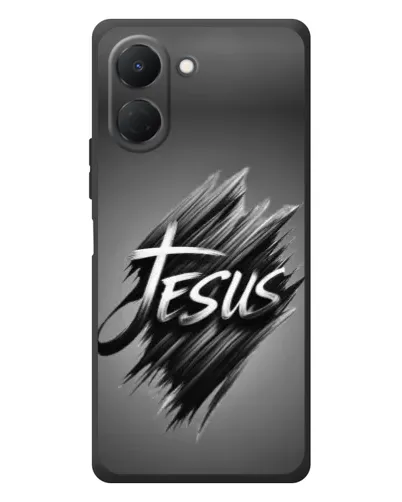 Чехол для TECNO Spark Go 3 с картинкой «Надпись Jesus Graffiti»