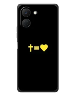 Чехол для TECNO Spark Go 3 с картинкой «Сердце и Крест»