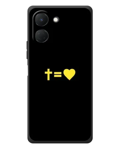 Чехол для TECNO Spark Go 3 с картинкой «Сердце и Крест»