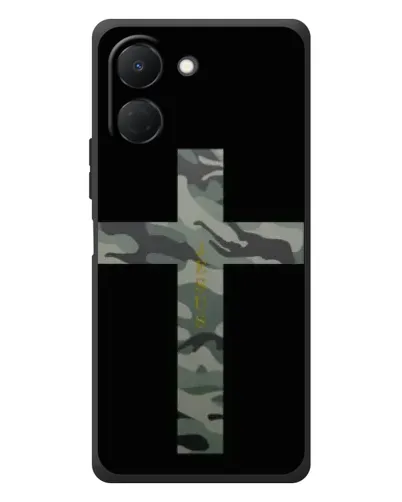 Чехол для TECNO Spark Go 3 с картинкой «Милитари Крест»