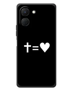 Чехол для TECNO Spark Go 3 с картинкой «Крест и Сердце»