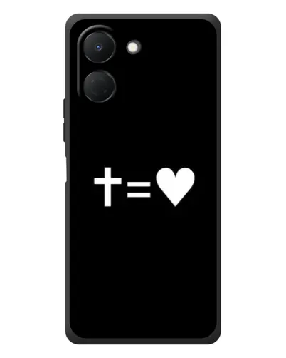 Чехол для TECNO Spark Go 3 с картинкой «Крест и Сердце»