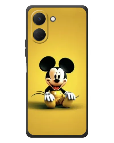Чехол для TECNO Spark Go 3 с картинкой «Микки на желтом»