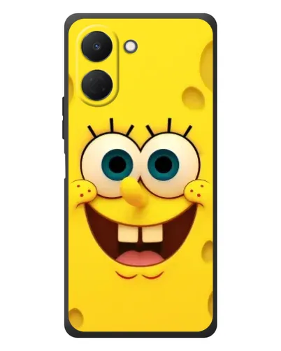 Чехол для TECNO Spark Go 3 с картинкой «Губка Боб улыбка»