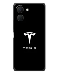 Чохол для TECNO Spark Go 3 з картинкою «Tesla White Logo»
