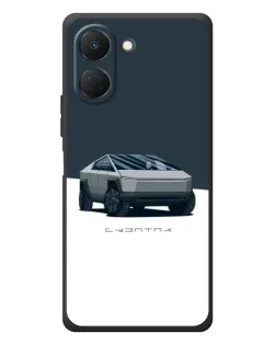 Чохол для TECNO Spark Go 3 з картинкою «Сріблястий Cybertruck Tesla»