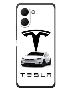 Чохол для TECNO Spark Go 3 з картинкою «Tesla White Style»