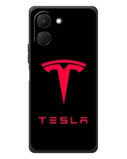 Чохол для TECNO Spark Go 3 з картинкою «Tesla Red Logo»