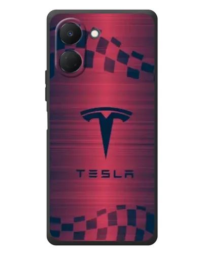 Чехол для TECNO Spark Go 3 с картинкой «Тесла красный карбон» Чехол для TECNO Spark Go 3 с картинкой «Тесла красный карбон»
