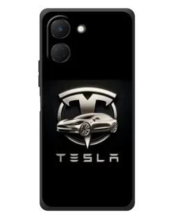 Чохол для TECNO Spark Go 3 з картинкою «Tesla — срібне авто»