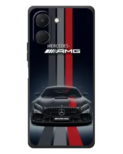 Чехол для TECNO Spark Go 3 с картинкой «Mercedes — белый карбон»