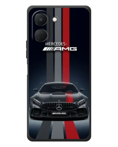 Чехол для TECNO Spark Go 3 с картинкой «Mercedes — белый карбон»