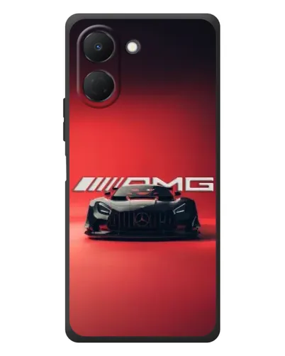 Чехол для TECNO Spark Go 3 с картинкой «Mercedes AMG — красная линия»