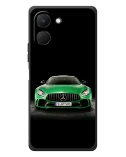 Чехол для TECNO Spark Go 3 с картинкой «Mercedes — неоновый лого»