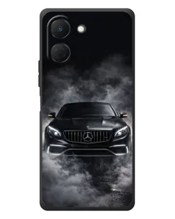 Чехол для TECNO Spark Go 3 с картинкой «Mercedes в дыму»