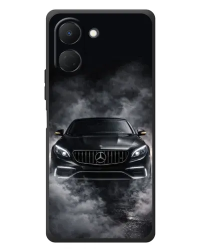 Чехол для TECNO Spark Go 3 с картинкой «Mercedes в дыму»