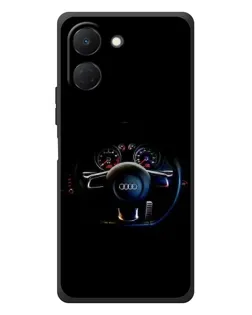Чехол для TECNO Spark Go 3 с картинкой «Салон Audi — руль»