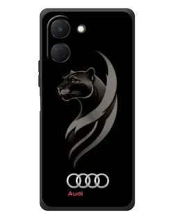 Чехол для TECNO Spark Go 3 с картинкой «Графика — пантера и Audi»