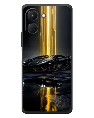 Чехол для TECNO Spark Go 3 с картинкой «Ночной Lamborghini драйв»