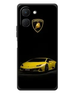 Чехол для TECNO Spark Go 3 с картинкой «Lamborghini желтый акцент»